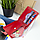 Подарунковий жіночий набір №56 "Тризуб": обкладинка на паспорт + гаманець (червоний), фото 5
