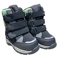 Дитячі ортопедичні зимові термо черевики чоботи на овчині для хлопчика Sursil Ortho чорний розміри 24-29