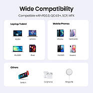 МЗП для швидкої зарядки UGREEN 65W GaN Fast Charger 2Type-C + 1USB (темно-сірий) CD244, фото 9