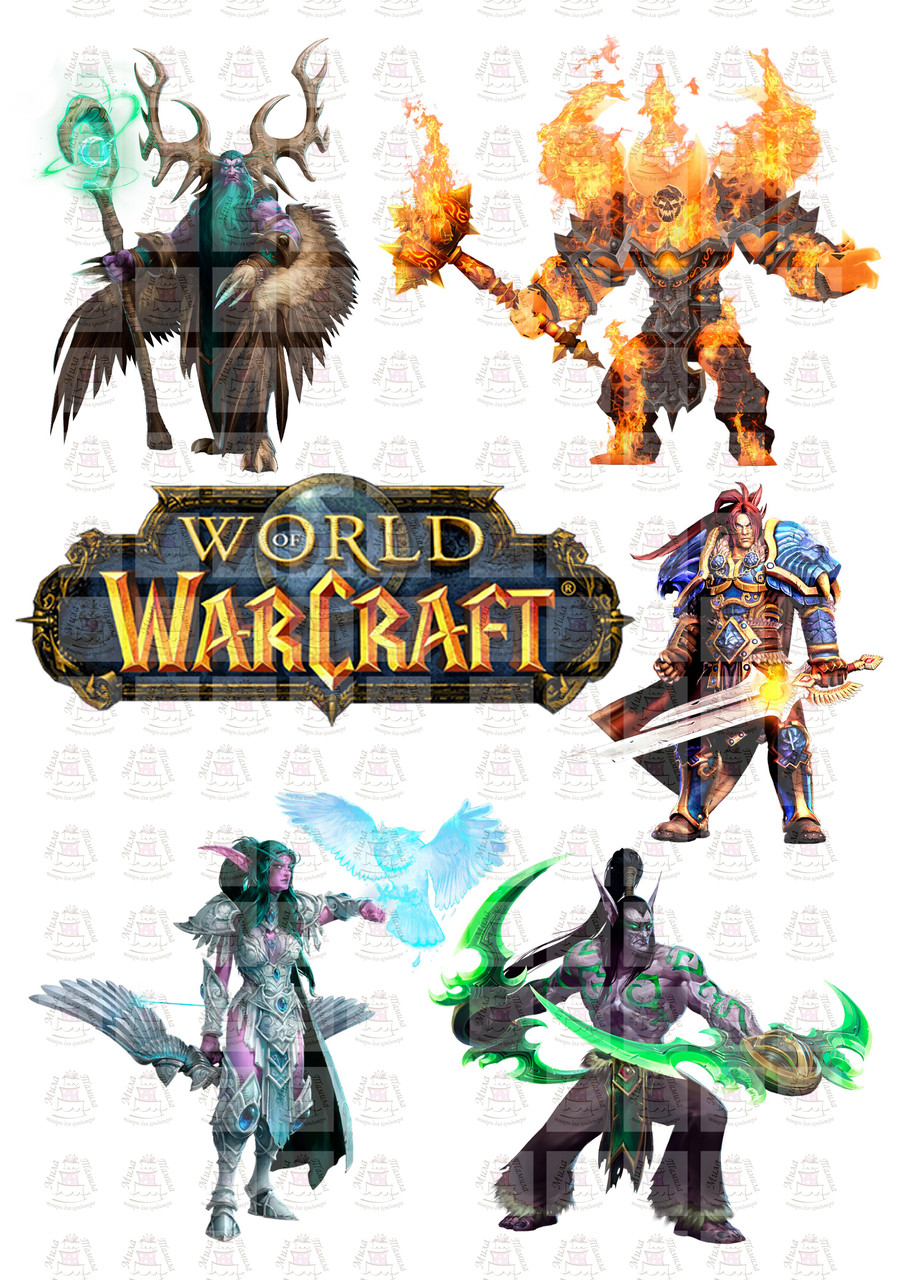 Вафельна картинка для тортів World Warcraft  (100199)