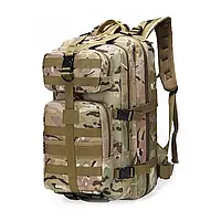 Рюкзак тактический на 30-35 л, 50х28х25 см с креплением Molle A10 Мультикам / Штурмовой военный рюкзак