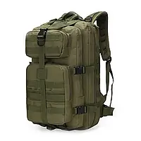 Рюкзак тактический на 30-35 л, 50х28х25 см с креплением Molle A10 Олива / Штурмовой военный рюкзак