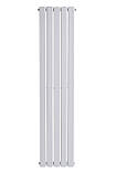 Вертикальний дизайнерський радіатор опалення ARTTIDESIGN Livorno II 5/1800/340/50 білий матовий, фото 4