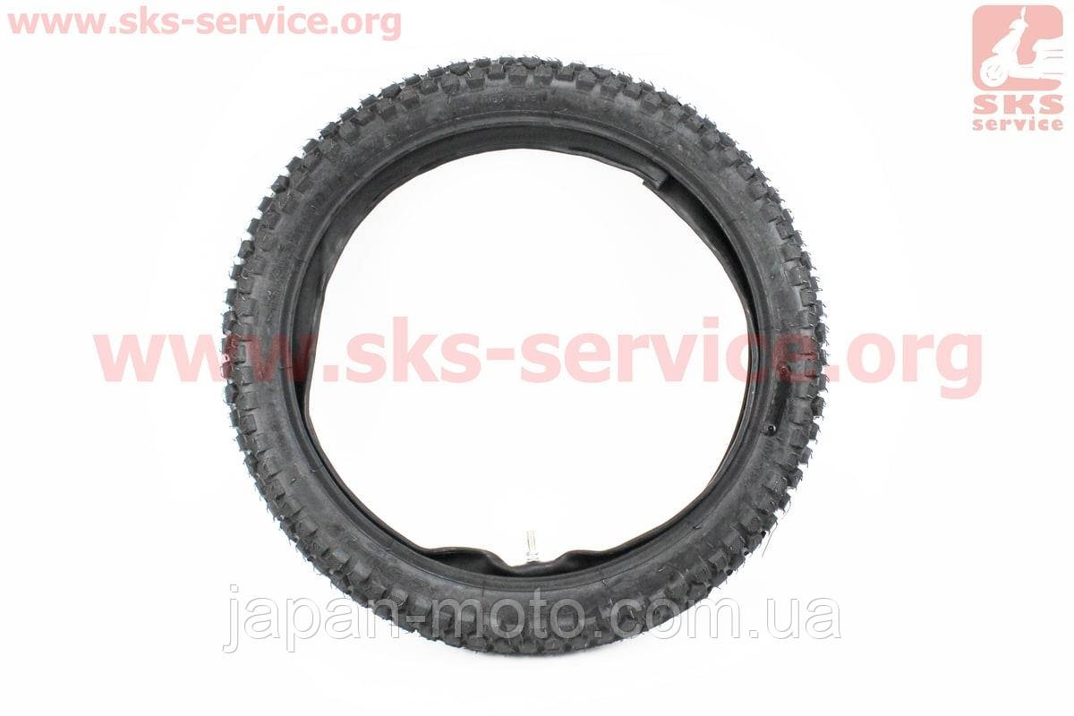 Шина 2,50-17 з камерою, шипована 335