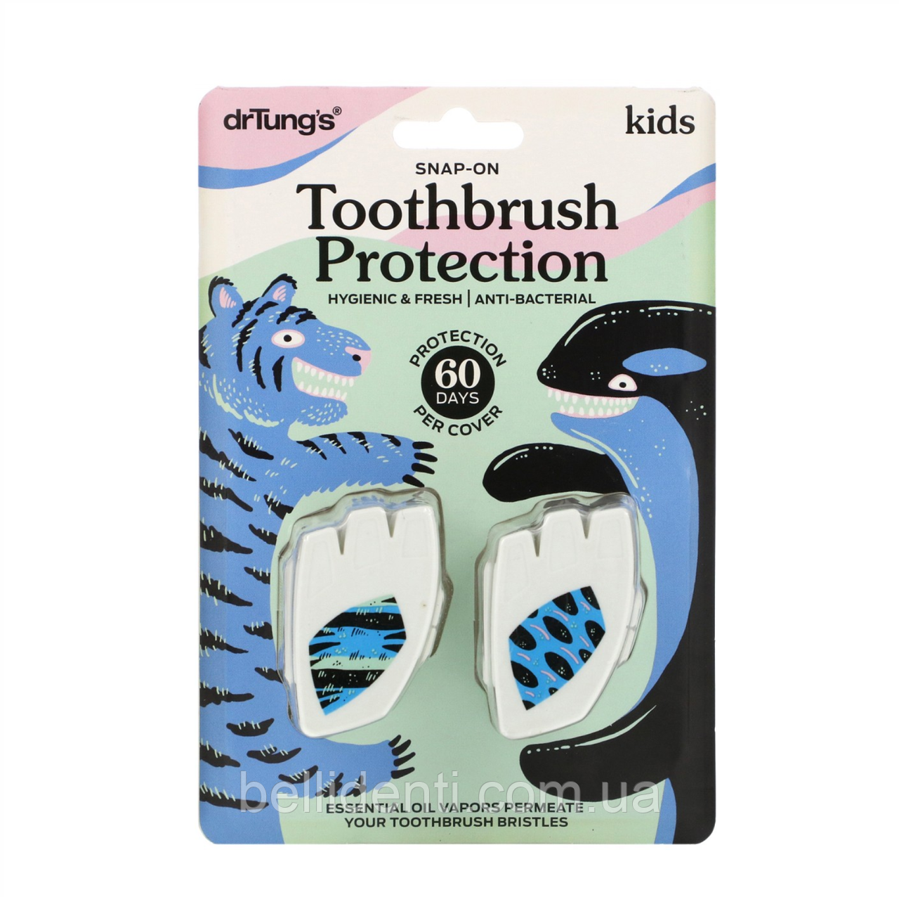 Антибактеріальний футляр Dr. Tung's Toothbrush Protector для дитячої зубної щітки, 2 шт