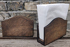 Дерев'яна підставка для серветок ХВИЛЯ (13х8х4 см) колір коричневий