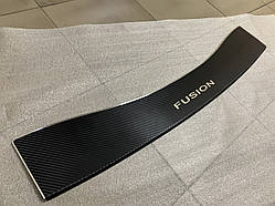 Накладка на бампер із загинанням Ford Fusion USA з 2014- (Carbon)