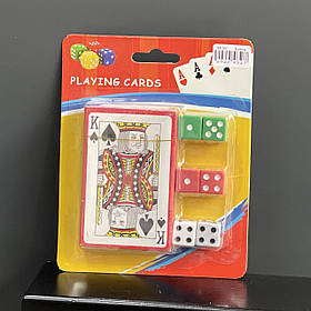 Карти гральні + кубики 6 шт. "Playing cards", Карты игральные