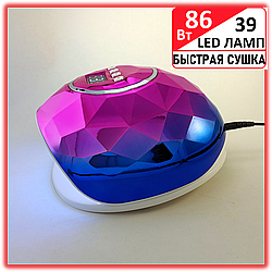 Професійна лампа для манікюру-педикюру F6 86 W ( LED+UV, Уф Лампа для сушіння гель лаку)