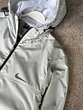 Куртка чоловіча вітровка Nike демісезонна з капюшоном весна осінь сіра з капюшоном, фото 2