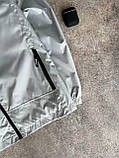 Куртка чоловіча вітровка Nike демісезонна з капюшоном весна осінь сіра з капюшоном, фото 6