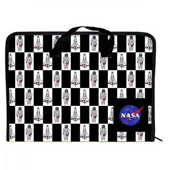 Портфель А4 Kite NASA пластик на блискавці NS21-202