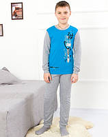 Піжама для хлопчика (підліткова) синій+сірий