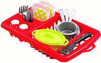 Детский игровой набор посуды с сушкой Ecoiffier 23 предмета (956) для детей