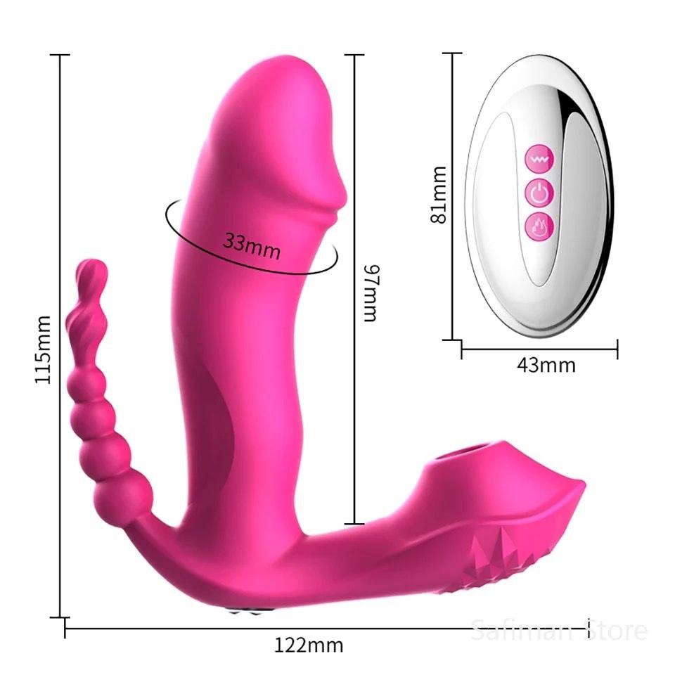 Кліторальний вібратор метелик для жінок — стимулятор точки G анальний і вагінальний стимулятор