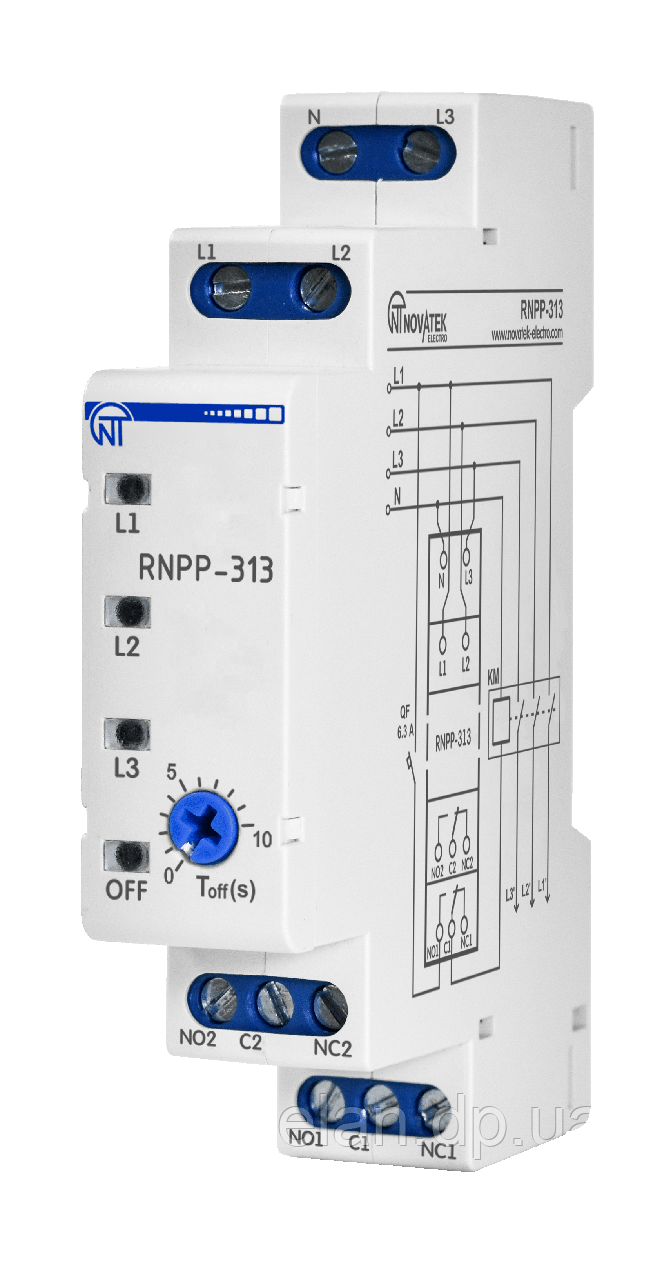 Реле напряжения, перекоса и последовательности фаз РНПП-313 - фото 1 - id-p1684829019