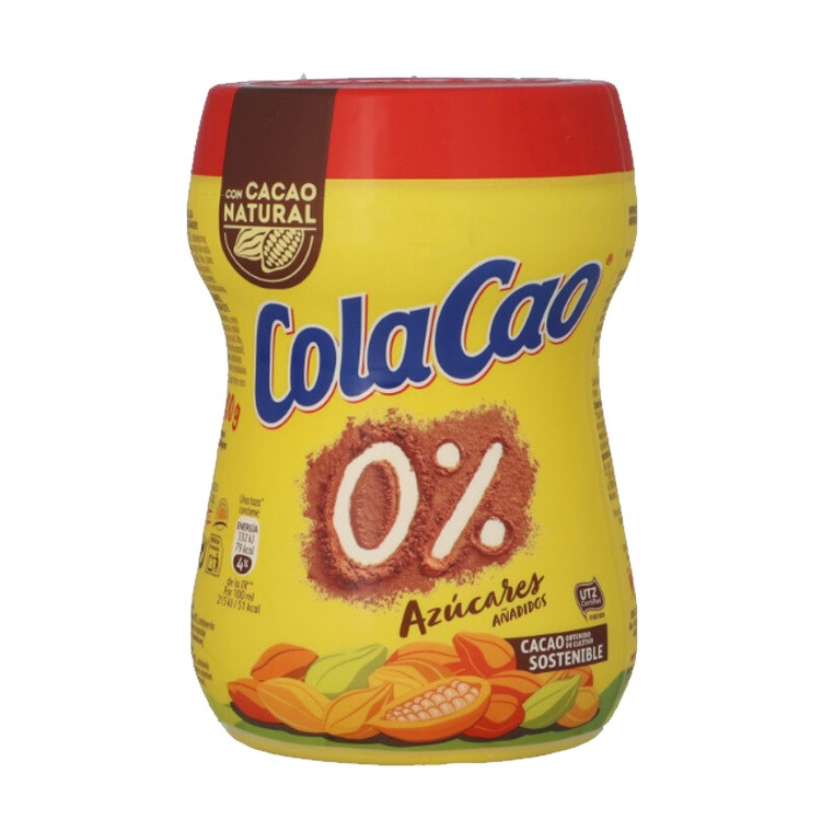 Какао Напій Розчинний без Сахару Шоколадний Cacao Cola Cao 0% Azucares 300 г Іспанія