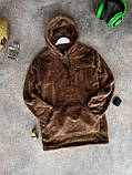 Худі чоловіче Nike плюшеве коричневе тепле м'яка кофта плюш із капюшоном молодіжна, фото 5