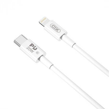 Кабель XO NB-Q189B PD 20W Charger Cable Type-c to Lightning 2M White, фото 1