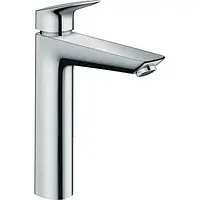 Смеситель hansgrohe Logis для раковины с высоким изливом и сливным гарнитуром, хром 71090000