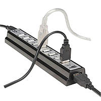 Разветвитель USB 2.0 на 10 портов, Черный концентратор юсб разветвитель для ноутбука/компьютера, юсб хаб (NT)