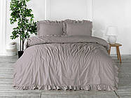 Комплект постільної білизни з вареного бавовни полуторний розмір Limasso Еxclusive Opal Grey