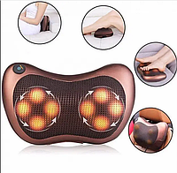 Массажная подушка Massage Pillow 8028 на 8 ролиkов для шеи и спины