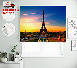 Римські штори з фотодруком Міста та Архітектура Ейфелева Вежа | римські штори у спальню