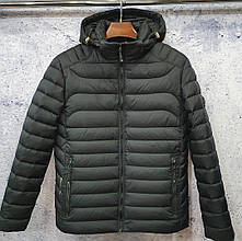 Чоловіча куртка vinyl Black C20-1315C. Чоловіча куртка великого розміру. 58-64р