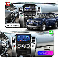 Штатна магнітола 9" Lesko для Mitsubishi Challenger II 2008-2013 6/128Gb 4G Wi-Fi GPS Top Міцубісі 4 шт., фото 4
