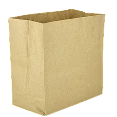 Паперовий пакет з прямокутним дном крафт 330х160х350 мм