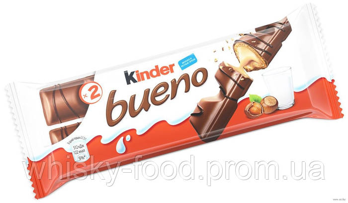Батончик Kinder Bueno 43г (ID#1684937880), цена: 28 ₴, купить на Prom.ua