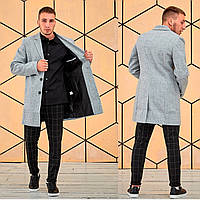 Мужское стильное теплое деловое пальто S M L XL nrdc