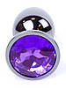 Серія Anal Plug Boss - ювелірні вироби Dark Silver Purple S, BS6400034, фото 8