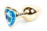 Серія Anal Plug Boss - Ювелірна золота серця Plug Light Blue S, BS6400040, фото 8