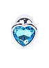 Серія Anal Plug Boss - ювелірні вироби Silver Heart Light Bluer S, BS6400049, фото 8