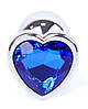 Серія Anal Plug Boss - ювелірні вироби Silver Heart Plug Dark Blue S, BS6400050, фото 8