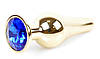 Серія Anal Plug Boss - Ювелірна золота задяка Dark Blue, BS6400068, фото 8