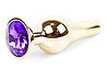 Серія Anal Plug Boss - Ювелірна золота задяка фіолетова, BS6400070, фото 8