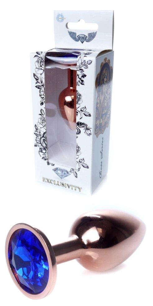 Серія Boss Anal Plug - ювелірна червона золота пробка Light Dark Blue S, BS6400114, фото 1