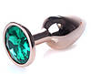 Серія Anal Plug Boss - ювелірна червона золота пробка Green Blue S, BS6400115, фото 7