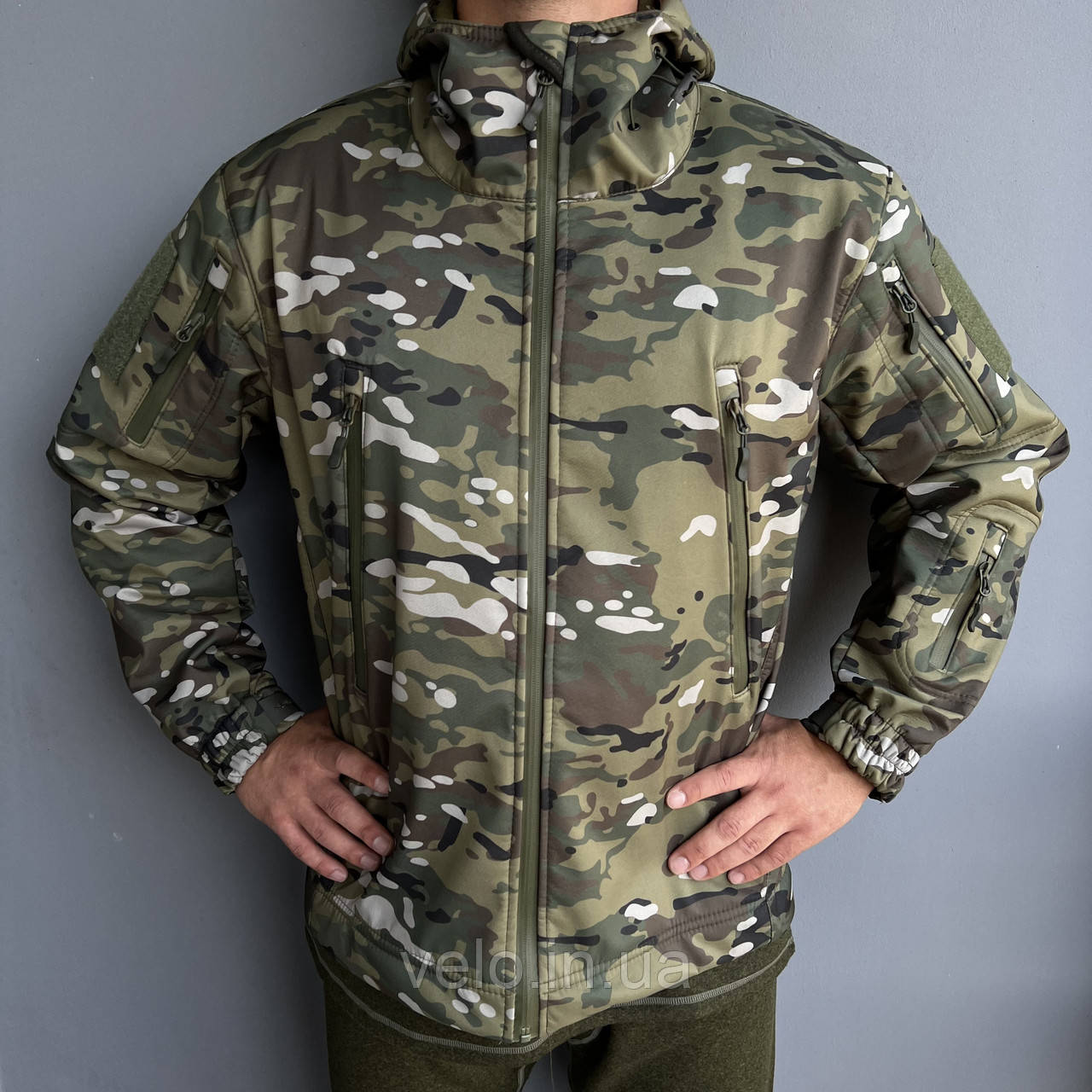 Військова тактична куртка Soft Shell мультикам для військових куртка на флісі