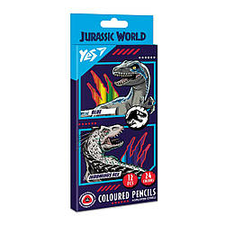 Олівці кольорові YES 12 шт 24 кол "Jurassic World"