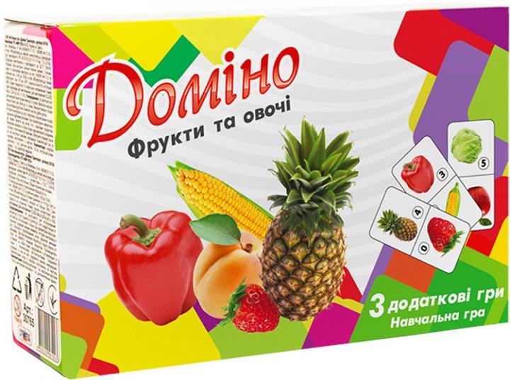 Гра навчальна Доміно Фрукти та овочі Укр (Strateg)