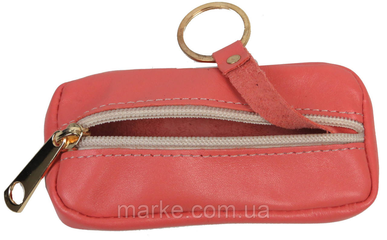 Жіноча ключниця, чохол для ключів зі шкіри Always Wild коралова