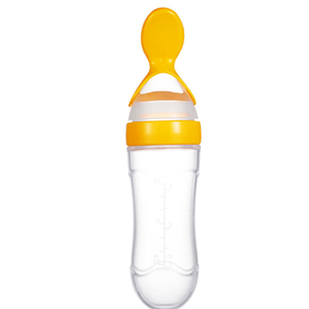 Силіконова ложка - контейнер для дитини Жовтий 40093