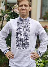 Чоловіча сорочка-вишиванка, льняне полотно, 44-58 розміри