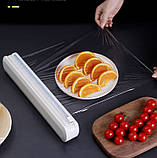 Кухонний диспенсер різак тримач для стрейч плівки з відрізним ножем, фото 5