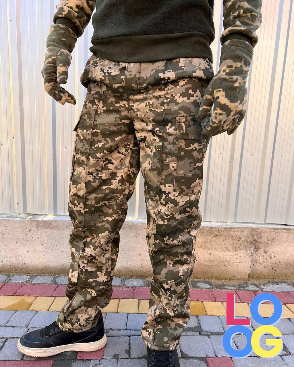 Зимові штани Піксель Зимова форма ЗСУ Тактичні теплі штани Армійські піксельні штани на флісі