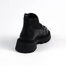 Черевики Челсі короткі Evromoda 681139 36 Чорні шкіра, фото 6